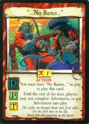 "...No Barter..."
