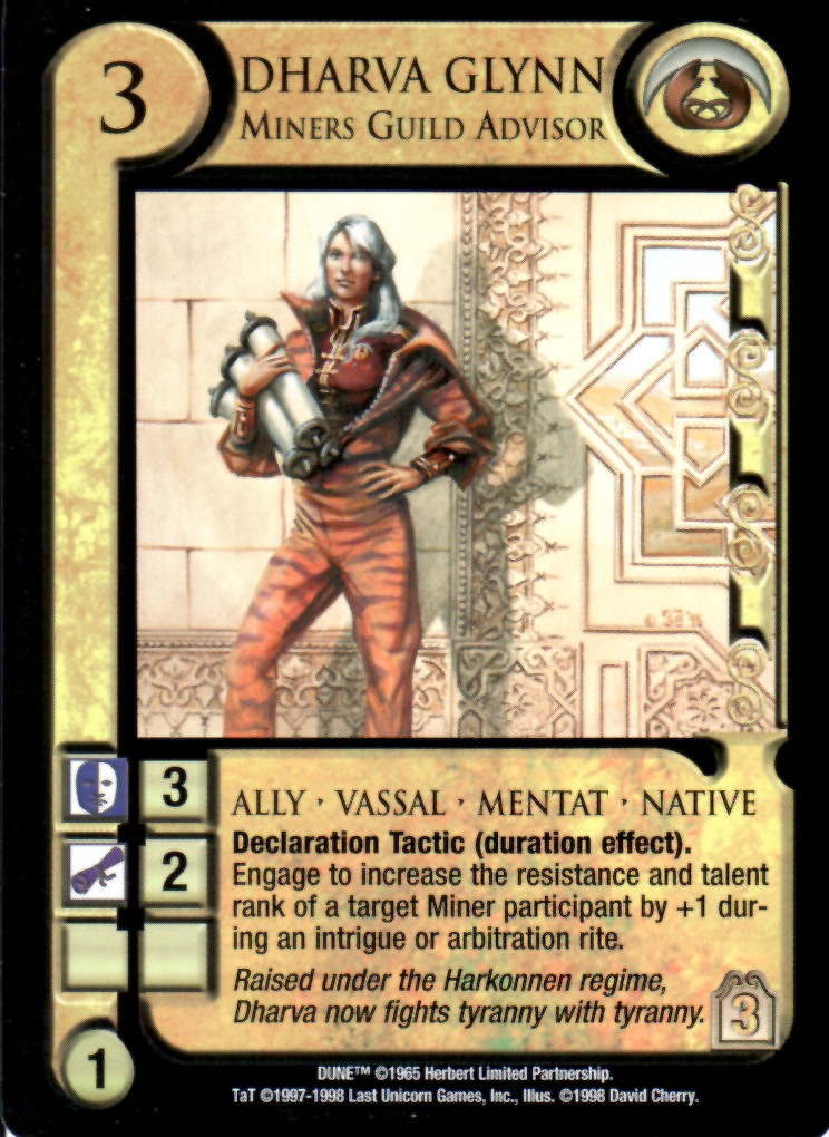 Dharva Glynn, Miner's Guild Counsel