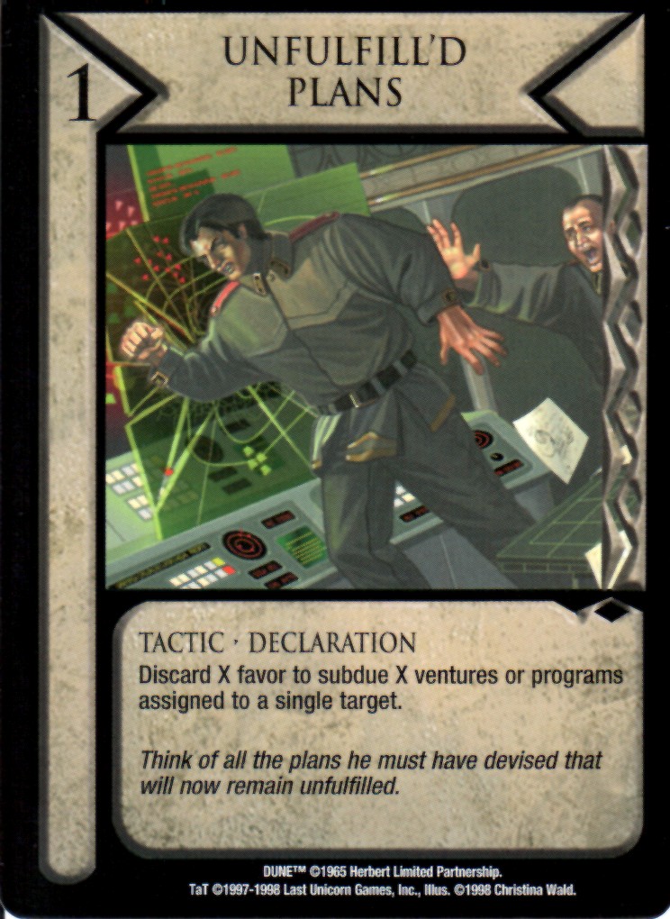 Unfulfill'd Plans