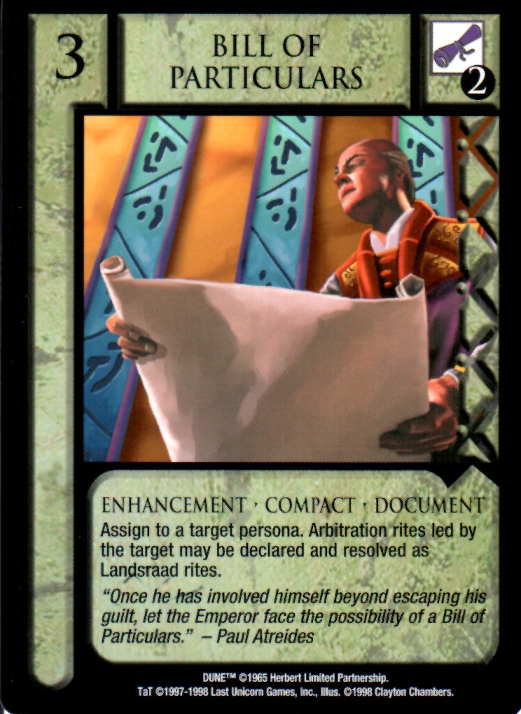 Bill of Particulars