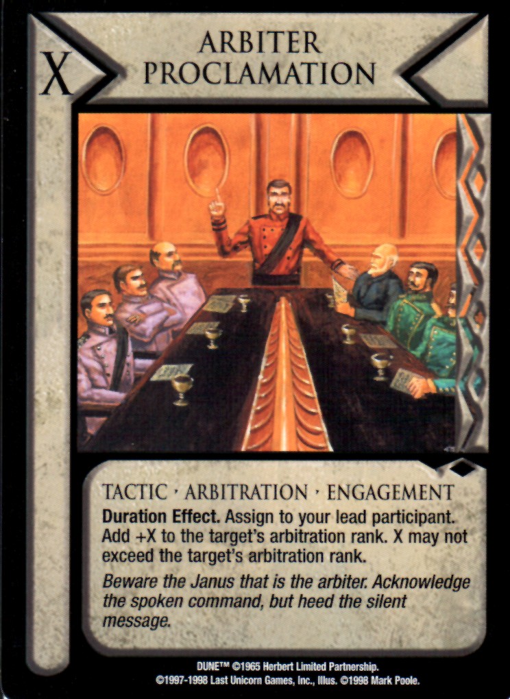 Arbiter Proclamation