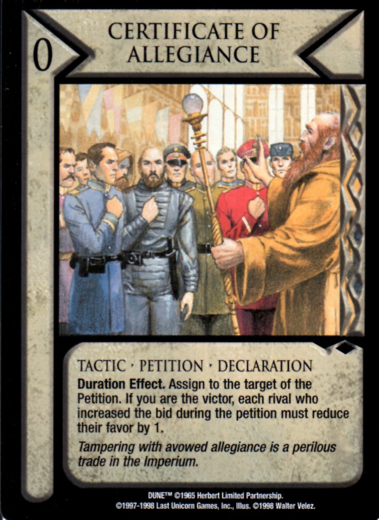 Certificate of Allegiance
