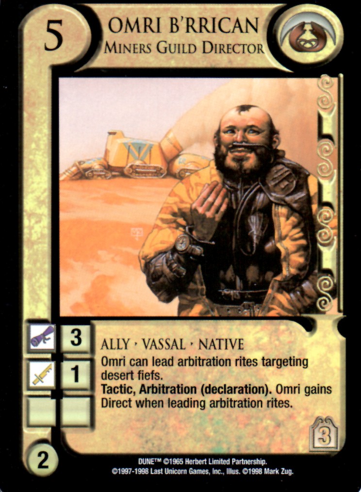 Omri B'rrican, Miners Guild Director