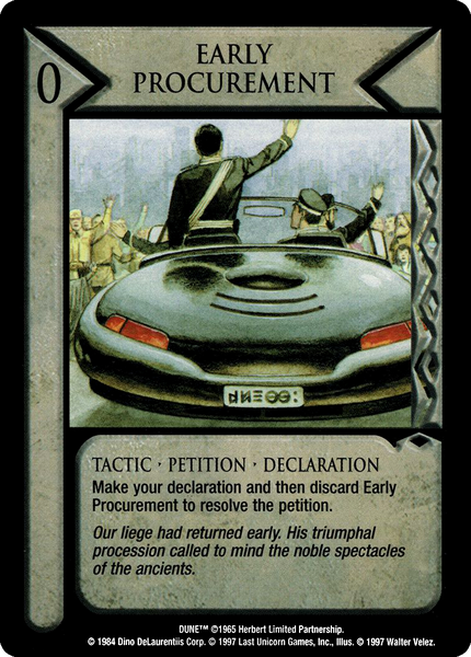 Early Procurement