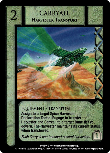 Carryall, Harvester Transport