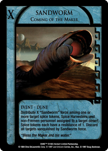 Sandworm, Coming of the Maker