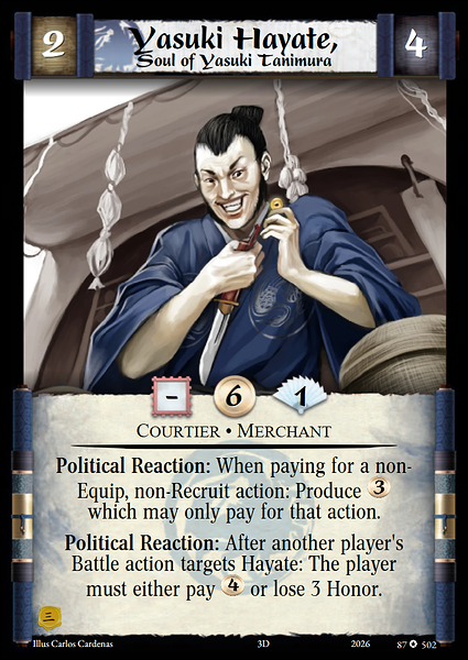 Yasuki Hayate, Soul of Yasuki Tanimura