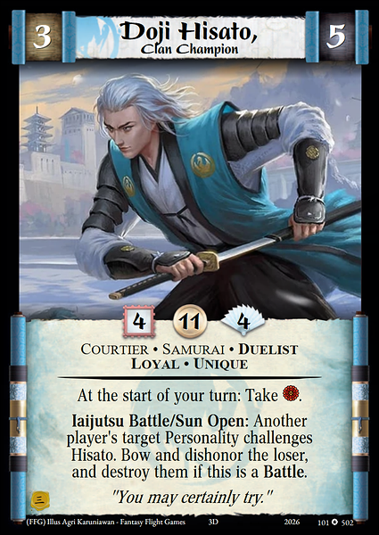 Doji Hisato, Clan Champion