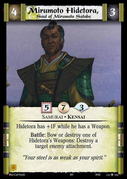 Mirumoto Hidetora, Soul of Mirumoto Satobe