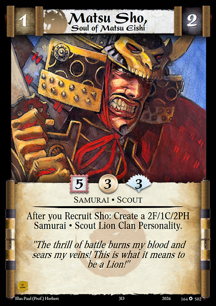 Matsu Sho, Soul of Matsu Eishi