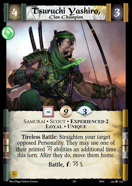 Tsuruchi Yashiro, Clan Champion