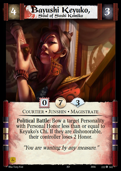 Bayushi Keyuko, Soul of Soshi Komiko