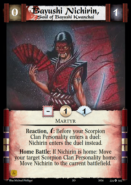 Bayushi Nichirin, Soul of Bayushi Kwanchai