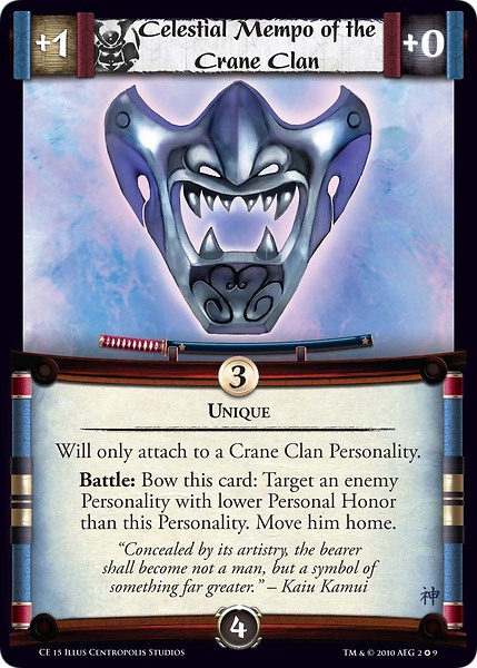 Celestial Mempo of the Crane Clan