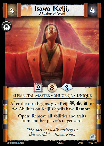 Isawa Keiji, Master of Void