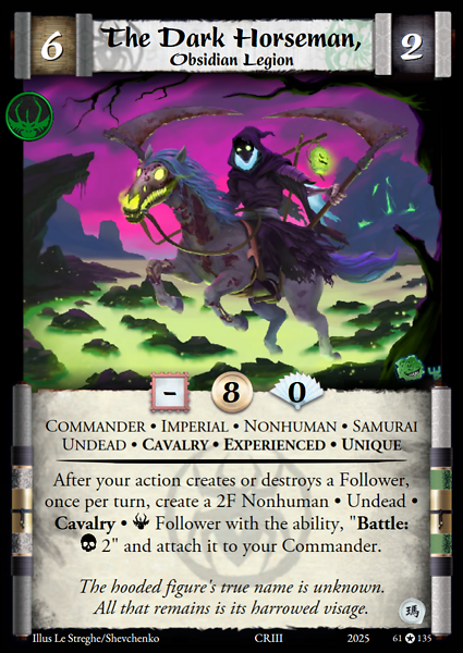 The Dark Horseman, Obsidian Legion