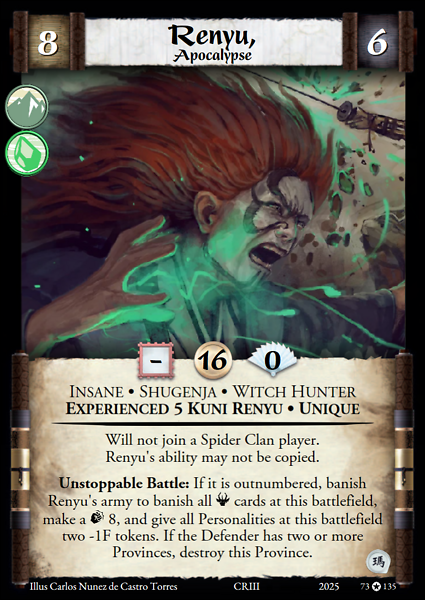 Renyu, Apocalypse