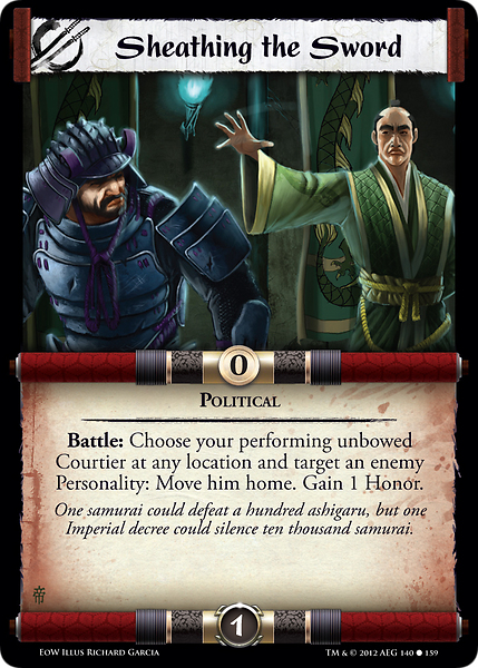 Sheathing the Sword
