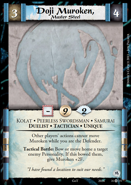 Doji Muroken, Master Steel