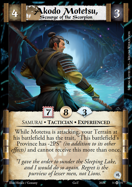 Akodo Motetsu, Scourge of the Scorpion