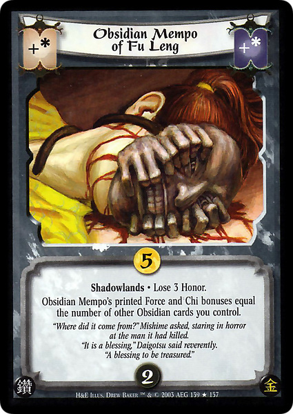 Obsidian Mempo of Fu Leng