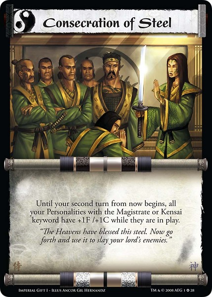 Consecration of Steel
