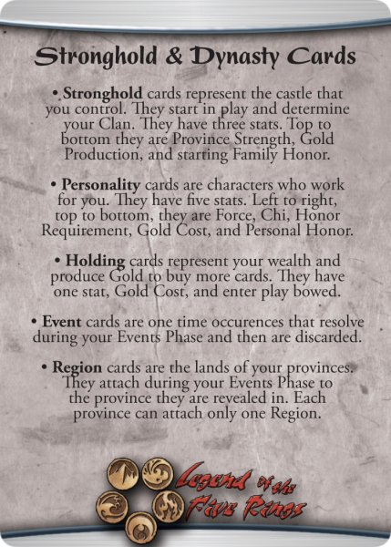 Stronghold & Dynasty Cards