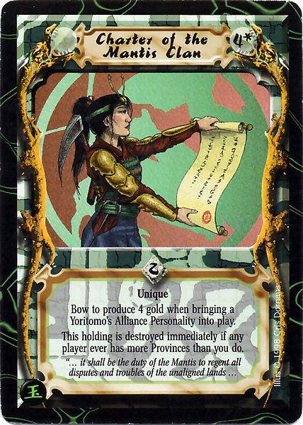 Charter of the Mantis Clan