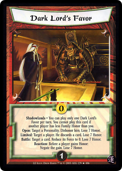 Dark Lord's Favor