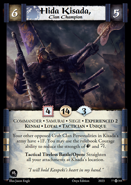 Hida Kisada, Clan Champion