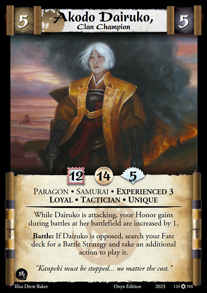 Akodo Dairuko, Clan Champion