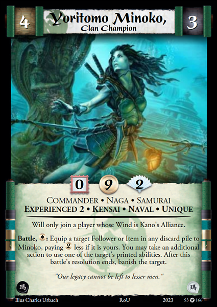 Yoritomo Minoko, Clan Champion