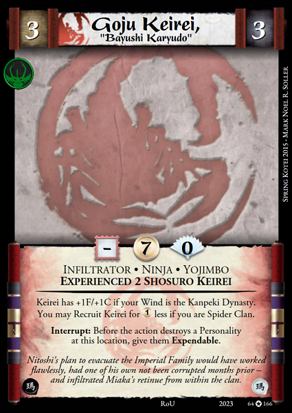 Goju Keirei, "Bayushi Karyudo"