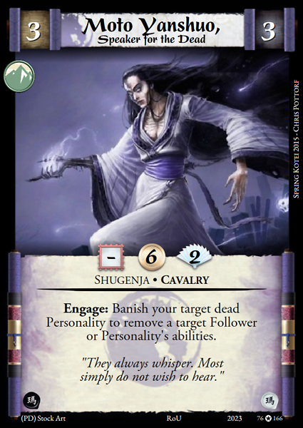 Moto Yanshuo, Speaker for the Dead