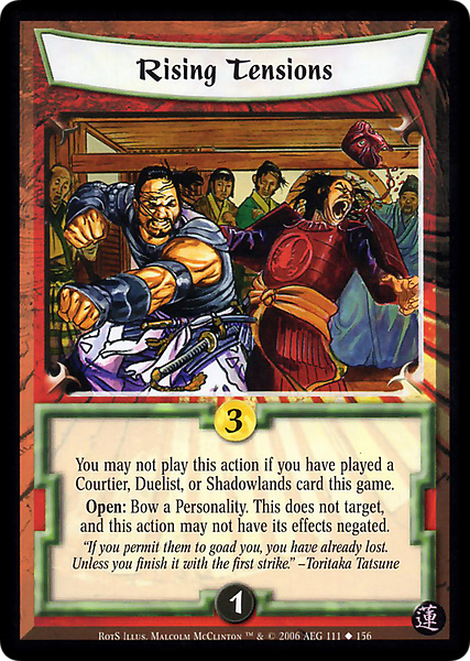 Rising Tensions