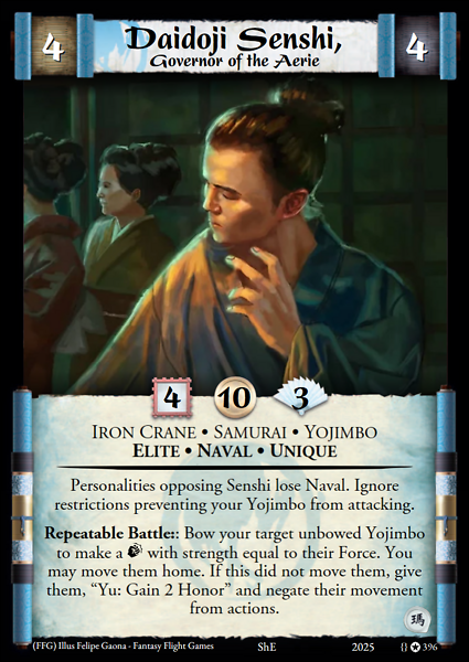 Daidoji Senshi, Governor of the Aerie