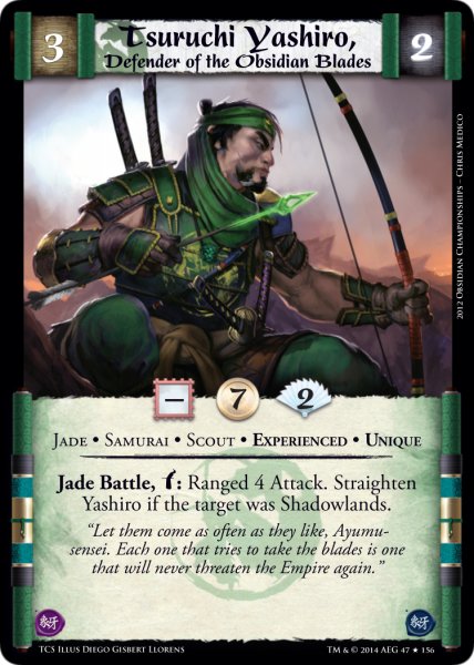 Tsuruchi Yashiro, Defender of the Obsidian Blades