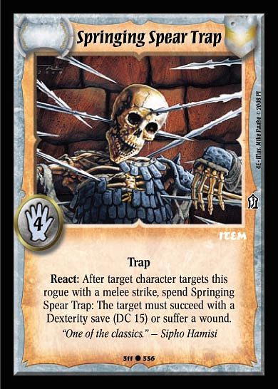 Springing Spear Trap