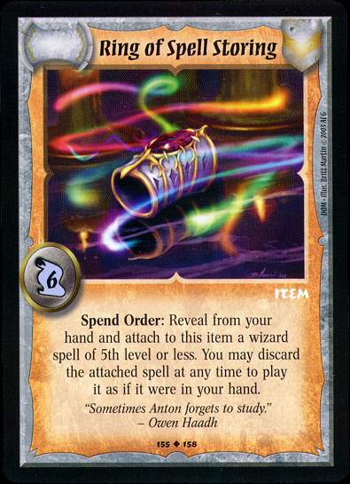 Ring of Spell Storing