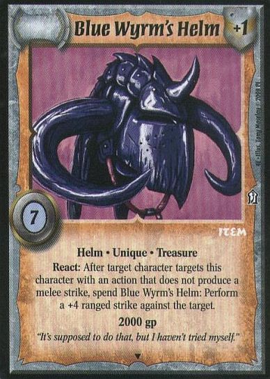 Blue Wyrm Helm (Treasure)